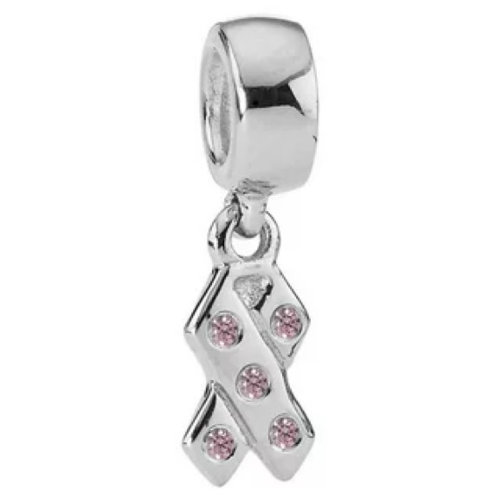 Pandora Pink Ribbon Sterling Silver Cubic Zirconia Charm - 790314PCZ 🌸😍